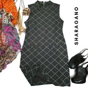 Sharagano Gray Sleeveless Dress Sz 10